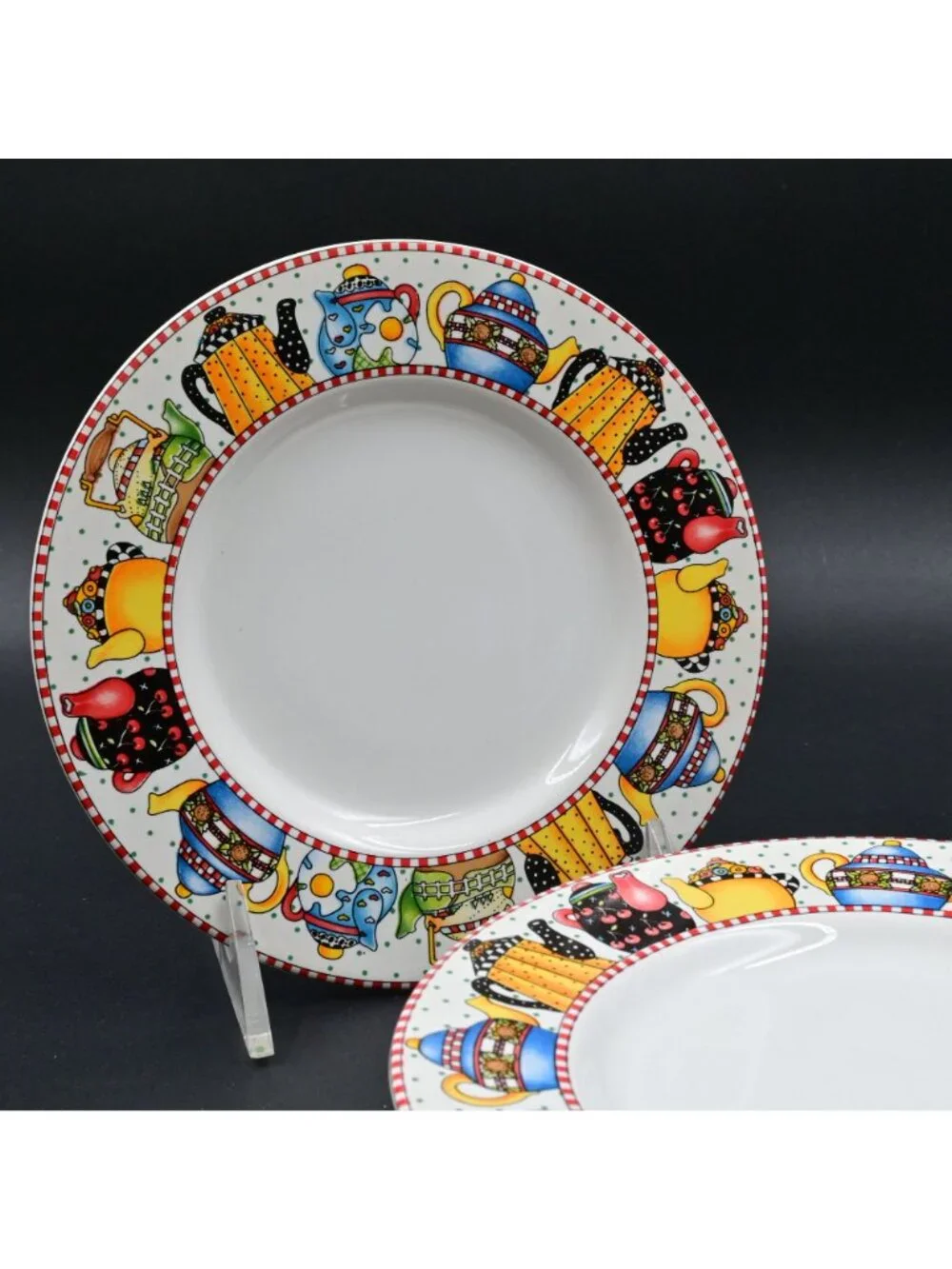 Sakura Mary Engelbreit Afternoon Tea Dessert Bread Plates 6.5
